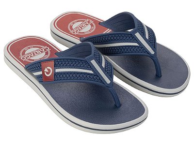 Chinelo Cartago Palermo Dedo AD Ref:12397 - Cinza/Azul/Vermelho