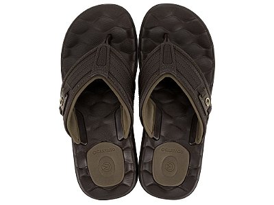 Chinelo Cartago Egeu III Dedo AD Ref:12287 - Marrom/Marrom