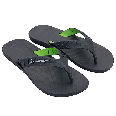 Chinelo Rider Street Duo Dedo AD Ref:12430 - Cinza/Cinza/Verde