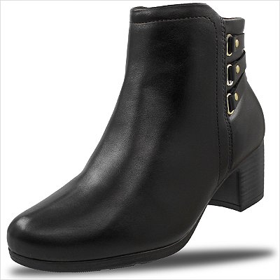 Bota Modare Ultraconforto Salto Grosso Feminina - Preto