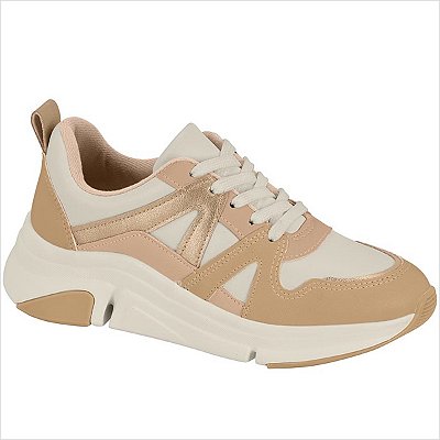 Tênis Modare Ref:7401.102.29627 - Branco Off 526/Tan 1080/Bege 435/Dourado