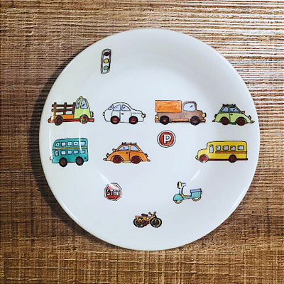 Prato de sopa Transportes - Infantil