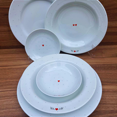 Aparelho de jantar - 6 peças - Coração