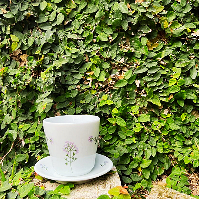 Vaso com pires - Lilás - Júlia