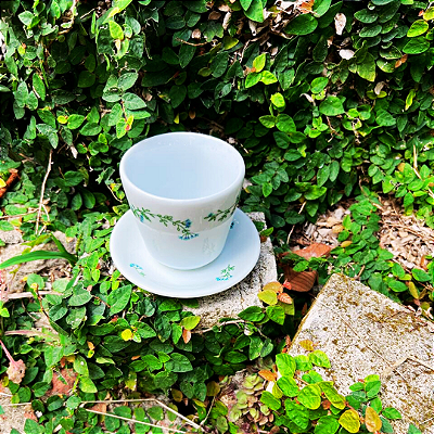 Vaso com pires - Azul - Júlia