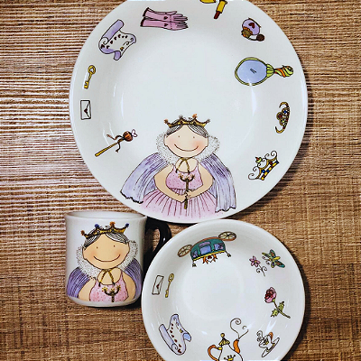 Conjunto Princesa Capa - 3 peças - Infantil