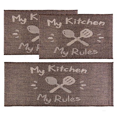 Kit Cozinha 3 Peças Eco Nature My Rules 70 Marrom