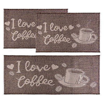 Kit Cozinha 3 Peças Eco Nature Love Coffee 70 Marrom