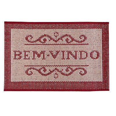 Capacho Eco Nature Bem Vindo-5 10 Vermelho 0,40x0,60M