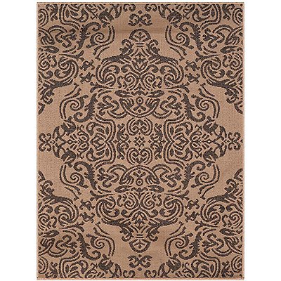 Tapete Sisal Eco Nature Real 77 Bege-Chumbo 2,00X3,00M
