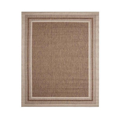 Tapete Sisal Eco Nature Moldura 87 Bege-Marrom 2,00x2,50M