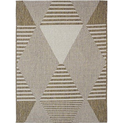 Tapete Sisal Bali Bouclê Abstrato Marrom 1,00X1,50M