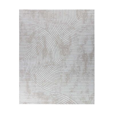 Tapete para Sala Sofisticato 01 Off White-Cinza 2,00X2,50M