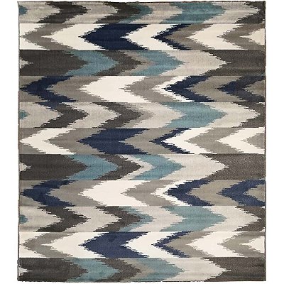 Tapete para sala Sena 03 Bege-Azul 2,00X2,50M - Edantex
