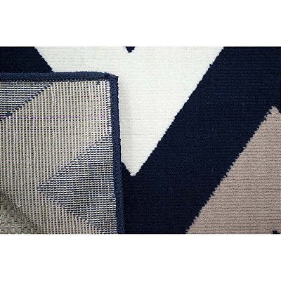 Tapete para Sala Renaissance Zig Zag 20 Azul 1,50X2,00M