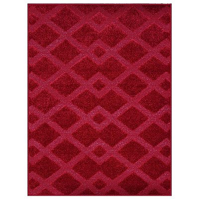 Tapete para Sala Realce Trilho 10 Vermelho 1,50X2,00M