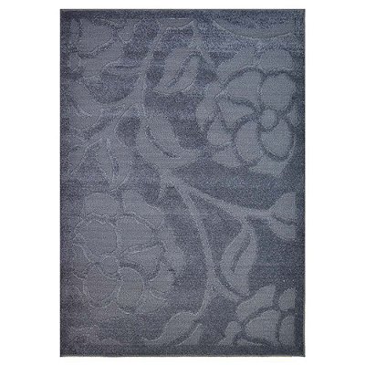 Tapete para Sala Realce Roses 56 Chumbo 1,50X2,00M