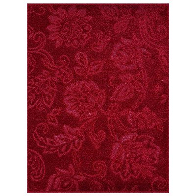 Tapete para Sala Realce Jardim 10 Vermelho 1,50X2,00M