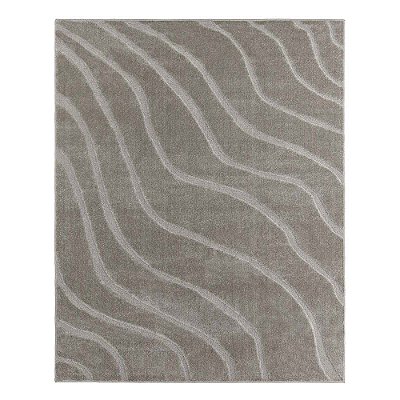 Tapete para Sala Realce Falesia 51 Cinza 1,50X2,00M