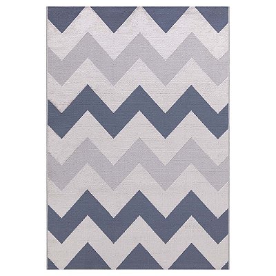 Tapete para Sala Nilo 05 Azul e Bege 1,00X1,40M - Edantex