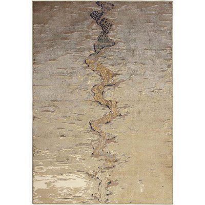 Tapete para Sala Detalhe Rachado Marrom-Bege 3,00X4,00M