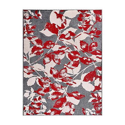 Tapete para Sala Classic Leaf 56 Chumbo 1,50X2,00M