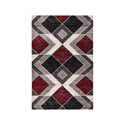 Tapete para Sala Belga Antuérpia 4 Vermelho-Bege 1,40X2,00M