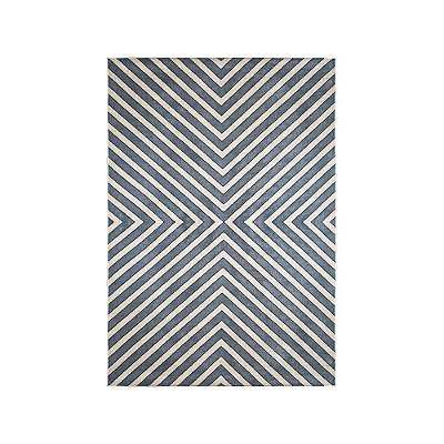 Tapete para Sala Belga Antuérpia 2 Azul-Bege 1,00X1,40M