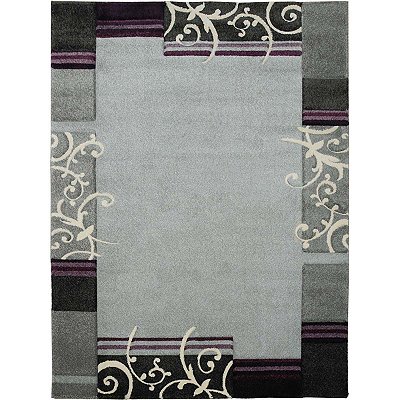 Tapete de Sala Daisy Carving Prata 1,00X1,50M - São Carlos