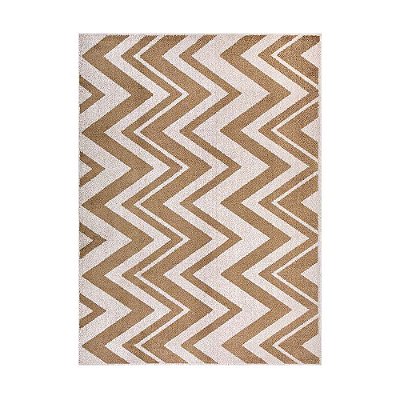 Tapete Classic Chevron 80 Bege-Caramelo 0,50X0,80M