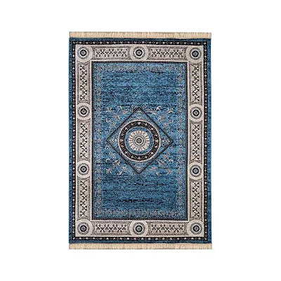 Tapete Belga Bruxelas 9 Azul 0,40X0,60M - Edantex