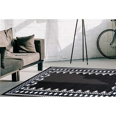 Passadeira Renaissance Oxford 50 Preto 0,57X1,80M