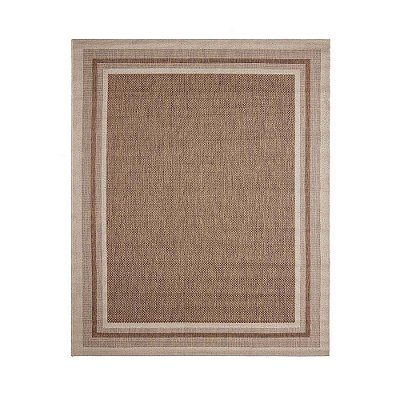 Tapete Sisal Eco Nature Moldura 87 Bege-Marrom 2,00x3,00M