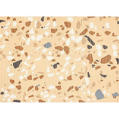 Passadeira Tropical Terrazzo Color Bege 0,42X1,30M - Kapazi
