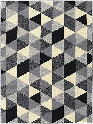 Tapete de Sala Herat Geometric Cinza 1,50X2,00M - São Carlos