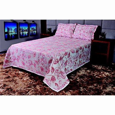 Kit Colcha Casal Queen MontBlanc Encanto 12 Rosa - J Serrano