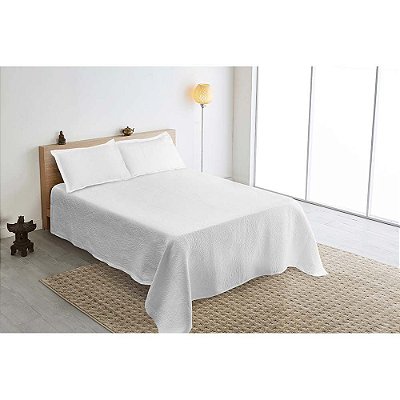 Kit Colcha Casal Queen Classic Magnific 01 Branco - J Serrano