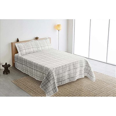 Kit Colcha Casal Queen Mont Blanc Mosaico 59 Prata - J Serrano