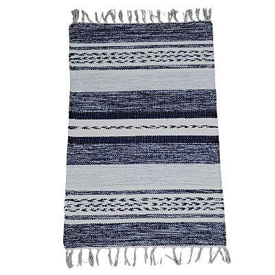 Tapete Indiano Kilim Raipur Azul 0,60X0,90M