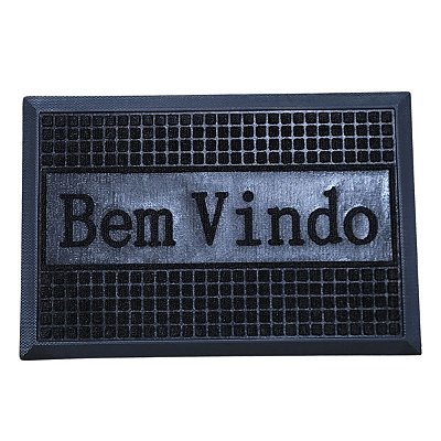 Capacho Antiderrapante Porta Lima 02 Preto 0,40X0,60M