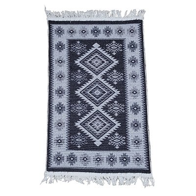 Tapete Turco Kilim Antep Dupla Face 02 Cinza 0,60X0,90M