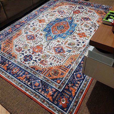 Tapete Antiderrapante Tipo Persa 04 Gaudi - 2,00X2,50M