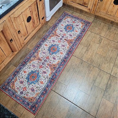 Passadeira Antiderrapante Tipo Persa 04 Gaudi - 0,60X1,80M