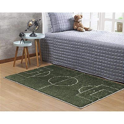 Tapete Infantil Antiderrapante Alto Baixo Relevo Jazz Futebol 1,00X1,50M