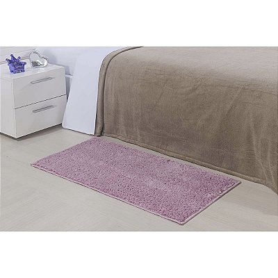 Tapete Beira de Cama Antiderrapante Classic Rosa Bebe 0,50X1,00M