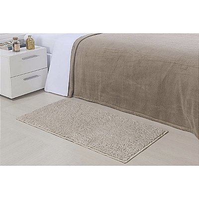 Tapete Beira de Cama Antiderrapante Classic Perola 0,50X1,00M