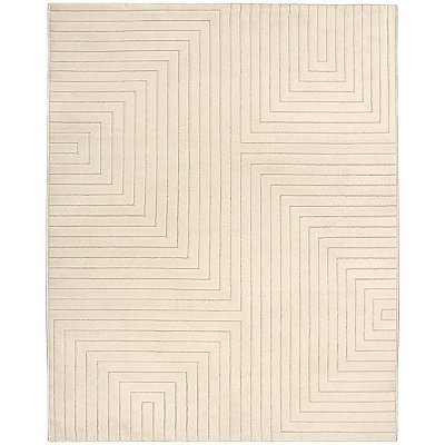 Tapete Sala Macio Alto Relevo Ortogonais Snow 1,50X2,00M