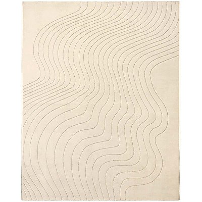 Tapete Sala Macio Alto Relevo Curvas Snow 1,50X2,00M