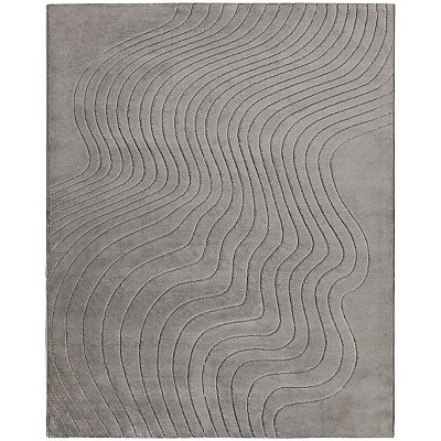 Tapete Sala Macio Alto Relevo Curvas Cromio 1,50X2,00M