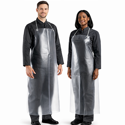 Avental PVC Incolor Transparente 1,20 X 0,70 Com Tira Reforçada Cozinheiro